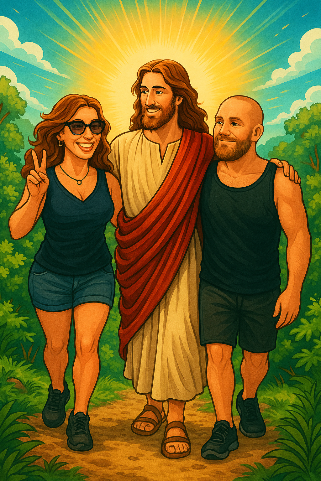 You and your wife walking with Jesus